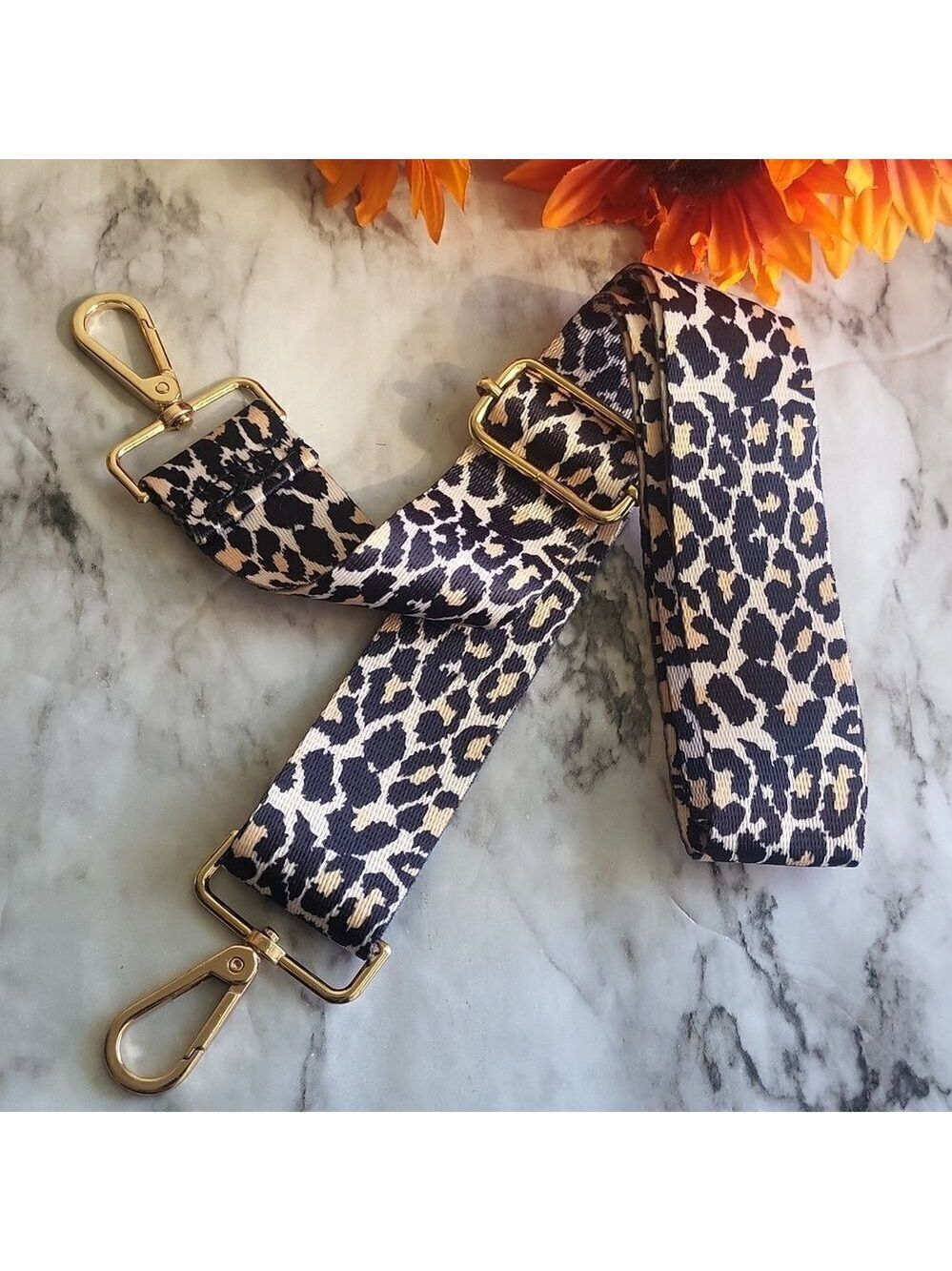 Leopard Print Adjustable Wide Bag Strap Replacement Crossbody Shoulder Strap - Picture 3 of 14